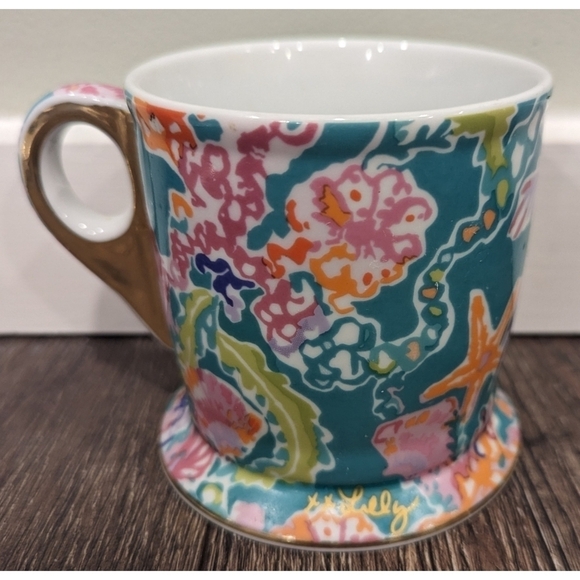 Lilly Pulitzer Ceramic Shell Search Tropical Mug - Picture 5 of 8